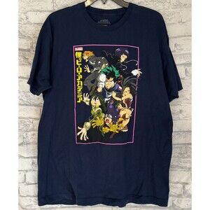 My Hero Academia Tee Tshirt Mens XL Blue Graphic